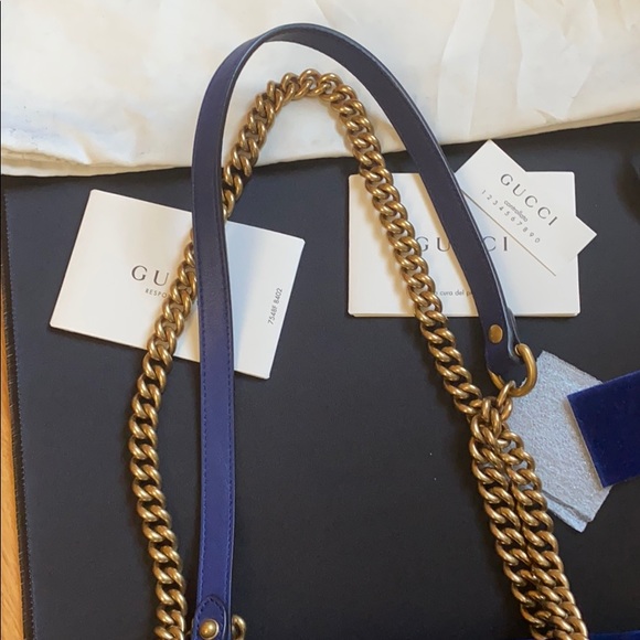 Gucci Marmont Mini GG Cobalt Blue - Picture 2 of 10